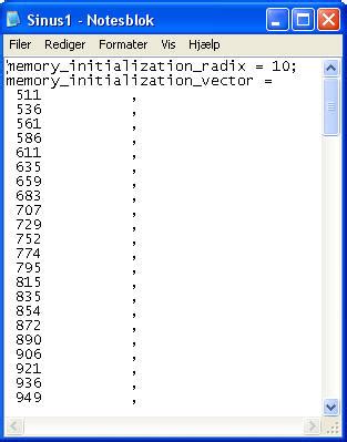 coe and paste the following contents into it memoryinitializationradix10;. . Vivado coe file generator